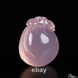 1.2 Rose Quartz Hand Carved Crystal Pendant, Crystal Healing