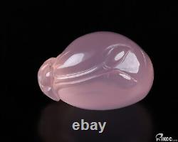 1.2 Rose Quartz Hand Carved Crystal Pendant, Crystal Healing