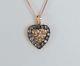 $1,600 LeVian 14K Rose Gold Smoky Quartz Diamond Heart Flower Pendant Necklace