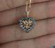 $1,600 LeVian Smoky Quartz Diamond 14K Rose Gold Heart Flower Pendant Necklace