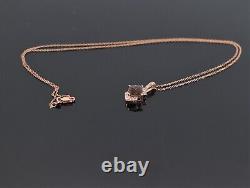 $1,925 Levian 14K Rose Gold Chocolate Diamond Smoky Quartz Pendant 20'' Necklace