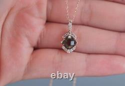 $1,925 Levian 14K Rose Gold Chocolate Diamond Smoky Quartz Pendant 20'' Necklace