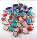 100 Pcs Lot ROSE QUARTZ, LAPIS LAZULI Silver Overlay Pendants