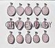 1000pcs Rose Quartz Gemstone Pendants Wholesale Jewelry 925 Silver Plated Wh-9