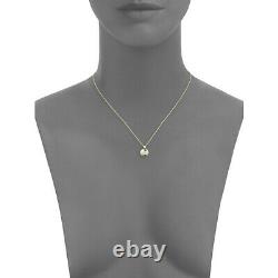 $1190 ROBERTO COIN 18k Rose Gold Clear Quartz & Diamond Pendant Necklace