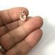 14KT White Gold Pendant with Pink Oval Rose Quartz 10 x 8 mm