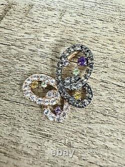 14k Rose Gold LeVian Amethyst Citrine Smoky Quartz Topaz Peridot Pendant