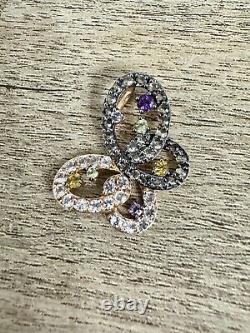 14k Rose Gold LeVian Amethyst Citrine Smoky Quartz Topaz Peridot Pendant