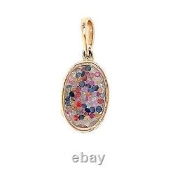 14k Rose Gold and Loose Melee Stone and Crystal Pendant