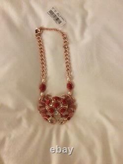 $165 Betsey Johnson Pearl Crab Pendant Statement Necklace BSS-23