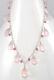 17.5 Solid Sterling Silver Pink Crystal & Rose Quartz Necklace GORGEOUS 5.5g