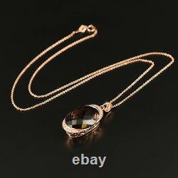 $3950 / NEW / EFFY / 11.75 CT Diamond & Smoky Necklace / 14K Gold