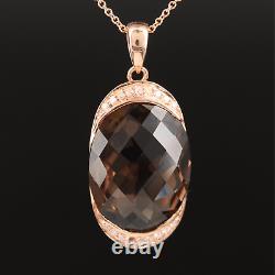 $3950 / NEW / EFFY / 11.75 CT Diamond & Smoky Necklace / 14K Gold