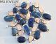 500 Pcs Lot Lapis Lazuli Rose Quartz Gemstone 925 Silver Plated Pendants MFA525