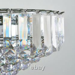 6 Light Chandelier PendantChrome, Clear ShadeHanging Ceiling Feature Lamp Bulb