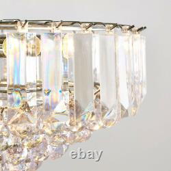 6 Light Chandelier PendantChrome, Clear ShadeHanging Ceiling Feature Lamp Bulb