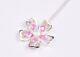 925 Silver Garnet Flower Women Pendant Necklace With Free Silver Chain Wholesale