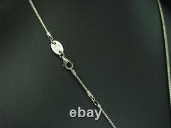 925 Sterling Silver Necklace & 935 Silver Pendant With Rose Quartz / 43,3 CM