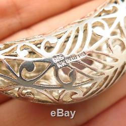 925 Sterling Silver Suarti Bali Rose Quartz Ornate Pendant Chain Necklace 17