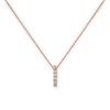 9ct Rose Gold & Clear CZ Crystal Wheel Necklace 16 18 Inches