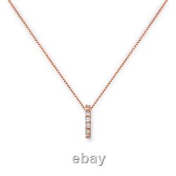 9ct Rose Gold & Clear CZ Crystal Wheel Necklace 16 18 Inches