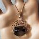 9ct rose gold new swivel real stone fob pendant