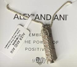 ALEX AND ANI Rose Quartz Gemstone Pendant Necklace (MSRP $238)