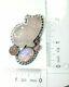 AMY KAHN RUSSELL Carved Rose Quartz Cat Foil Sterling Silver Pin Pendant