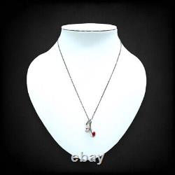 AUTH Georg Jensen Carnival Pendant Rose Quartz Garnet 925 Sterling Silver 1737