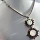 AWESOME? 48g sterling silver 925 full HM multi gem pendant Byzantine necklace