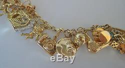 Aharm Bracelet 37 Gram with 30 Pendant Made from 585 750 333 Gold