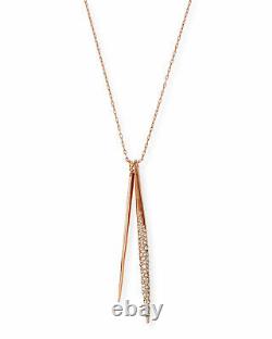 Alexis Bittar Miss Havisham Encrusted Spear Pendant Rose Gold Necklace 2015