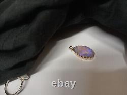 Amazing HUGE 12.5ct Australia Natural Solid Crystal Opal 18ct Gold Pendant