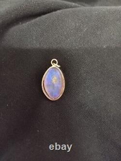 Amazing HUGE 12.5ct Australia Natural Solid Crystal Opal 18ct Gold Pendant