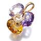 Amethyst Citrine 16.59ct Diamond 0.11ct Pendant 18K 750 Rose Gold