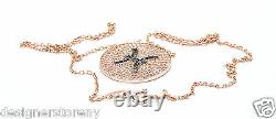 Amorium Zodiac Pisces Sterling Silver Chain Pendant rose gold plated crystals