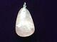 Antique Rose Quartz and Silver Pendant Necklace, large free form Scottish crystal