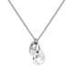 Aura White Quartz Rose Cut Necklace April Birthstone