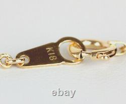Auth 18K Yellow Gold Rose Quartz Pendant Necklace Free shipping#14877