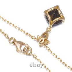 Auth Cartier Necklace Inde Mysterieuse Smoky Quartz Diamond 18K 750 Rose Gold