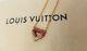 AuthLouis Vuitton LV Strass Crystal Heart Necklace Rose Gold Reds M68159