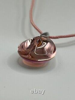 Baccarat Paris Fleurs de Psydélic Rose Teardrop Pendant Necklace Silver 925 Rare