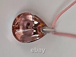 Baccarat Paris Fleurs de Psydélic Rose Teardrop Pendant Necklace Silver 925 Rare