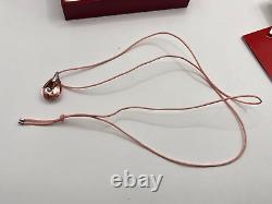 Baccarat Paris Fleurs de Psydélic Rose Teardrop Pendant Necklace Silver 925 Rare