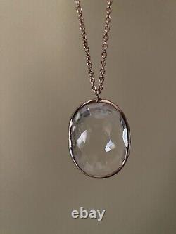 Beautiful Ippolita Quartz Pendant 18k Rose Gold Plated Sterling Silver 24Chain