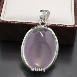 Beautiful Rose Quartz Pendant 50 Carat Solid 925 Silver New