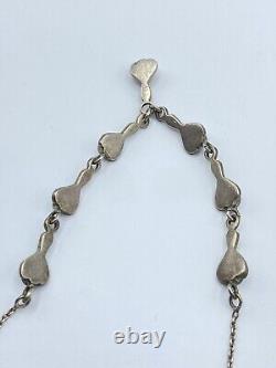 Beautiful Vintage Sterling Silver & Moonstone Necklace (J70)