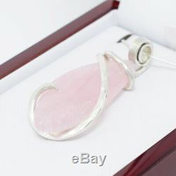 Bella Designs Women's Rose Quartz Pendant Necklace (22) Pink