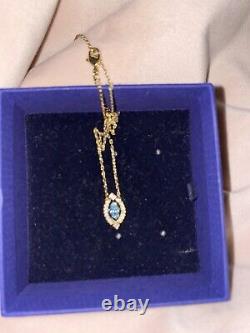 Blue swarovski crystal With Beautiful Diamonds necklace
