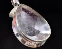 COVELLITE Pink Fire Quartz Crystal Pendant Fine Stone Healing Jewelry, 53896